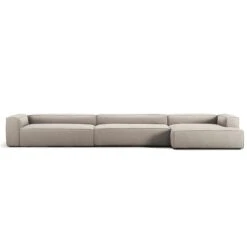 Grand 7 Seater Sofa Chaise Longue Right, Sandshell Beige