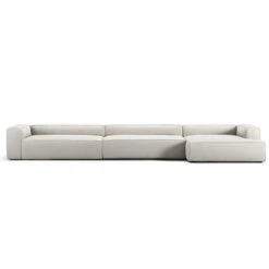 Grand 7 Seater Sofa Chaise Longue Right, Moon White