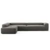 Grand Corner Sofa 5-Seater Open End Left, Hunter Brown
