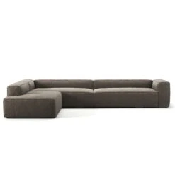 Grand Corner Sofa 5-Seater Open End Left, Mole Brown