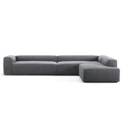 Grand Ecksofa 5-Sitzer Offener Abschluss Rechts, Zinc Grey