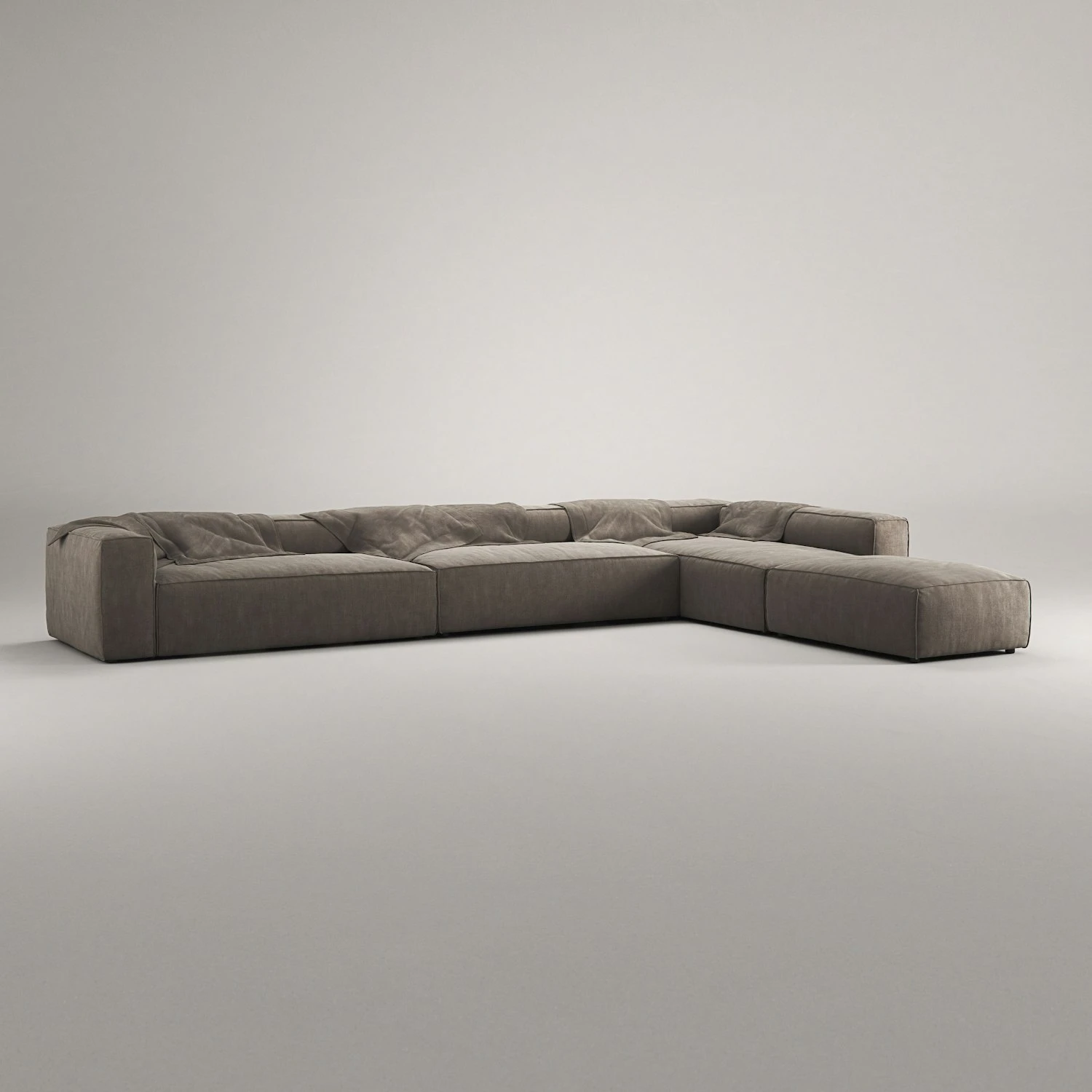 Grand Ecksofa Rechts, Mole Brown 4 Grand Ecksofa Rechts, Mole Brown – Bild 4