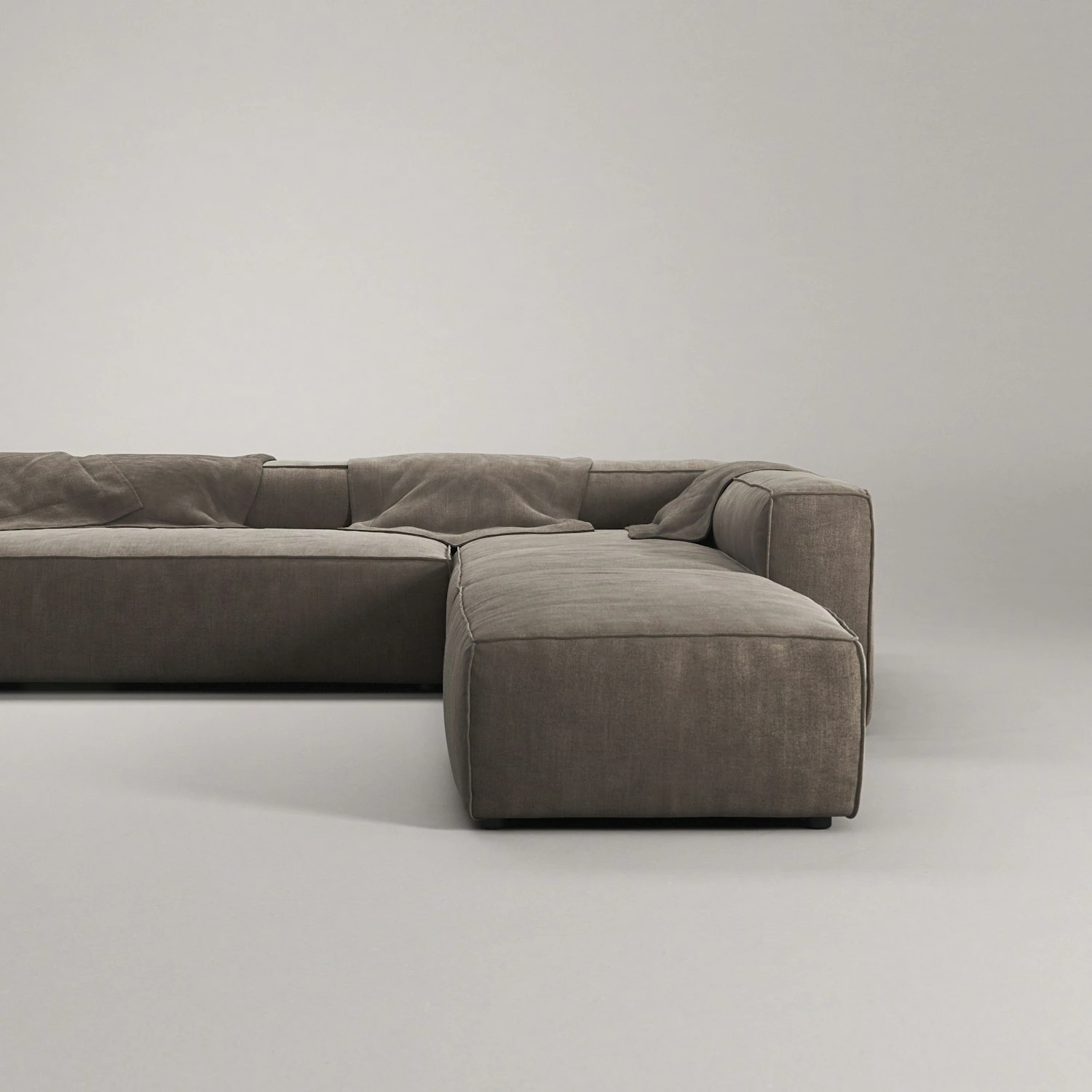 Grand Ecksofa Rechts, Mole Brown 5 Grand Ecksofa Rechts, Mole Brown – Bild 5