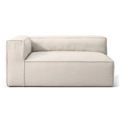 Grand Modulsofa Im Freien Nutzbar Links, Linen Chalk