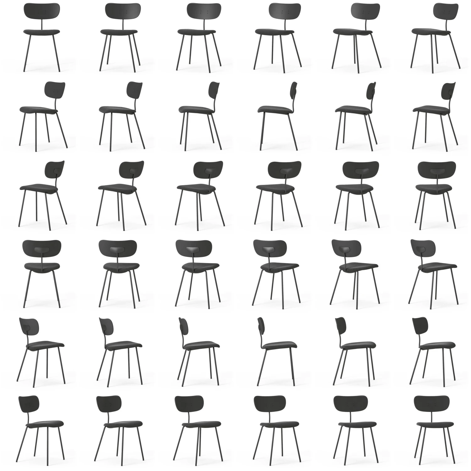 Habit Stuhl, Schwarz / Schwarz Samt 6 Habit Stuhl, Schwarz / Schwarz Samt – Bild 6