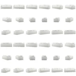 Le Grand Air Sofa 3-Sitzer Baumwolle, Weiß -Gubi || Hay || &Tradition Verkäufe decotique le grand air 3 sitz sofa baumwolle 10