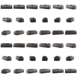 Le Grand Air Sofa 3-Sitzer Baumwolle, Grau -Gubi || Hay || &Tradition Verkäufe decotique le grand air 3 sitz sofa baumwolle 12