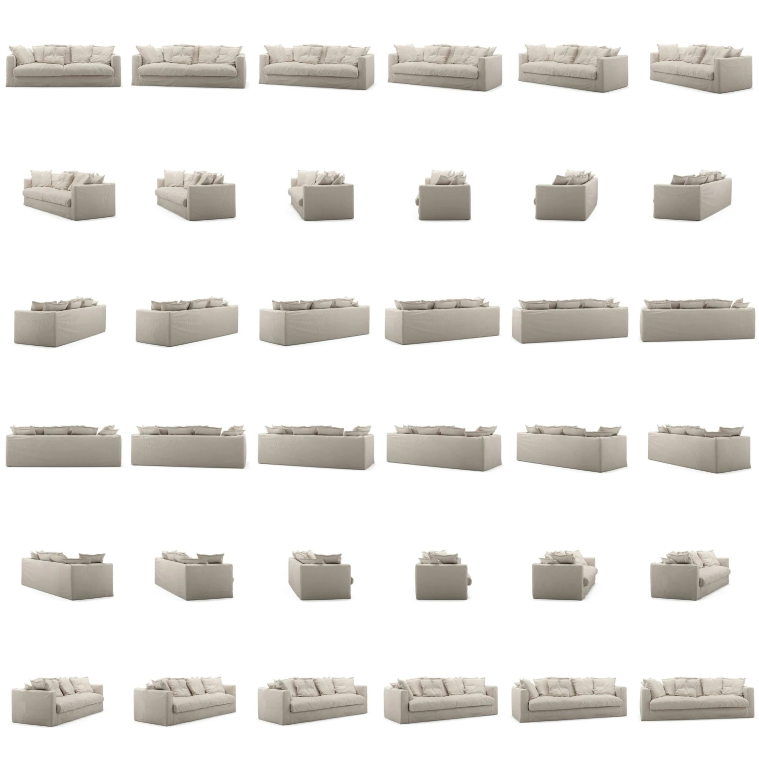 Le Grand Air Sofa 3-Sitzer Baumwolle, Beige 5 Le Grand Air Sofa 3-Sitzer Baumwolle, Beige – Bild 5