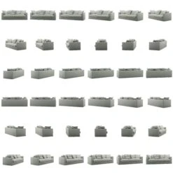 Le Grand Air Sofa 3-Sitzer Baumwolle, Hellgrau -Gubi || Hay || &Tradition Verkäufe decotique le grand air 3 sitz sofa baumwolle 23