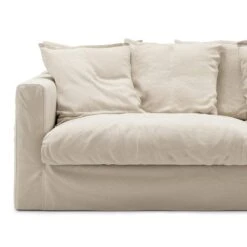 Le Grand Air Bezug 3-Sitz-Sofa, Baumwolle/ Beige