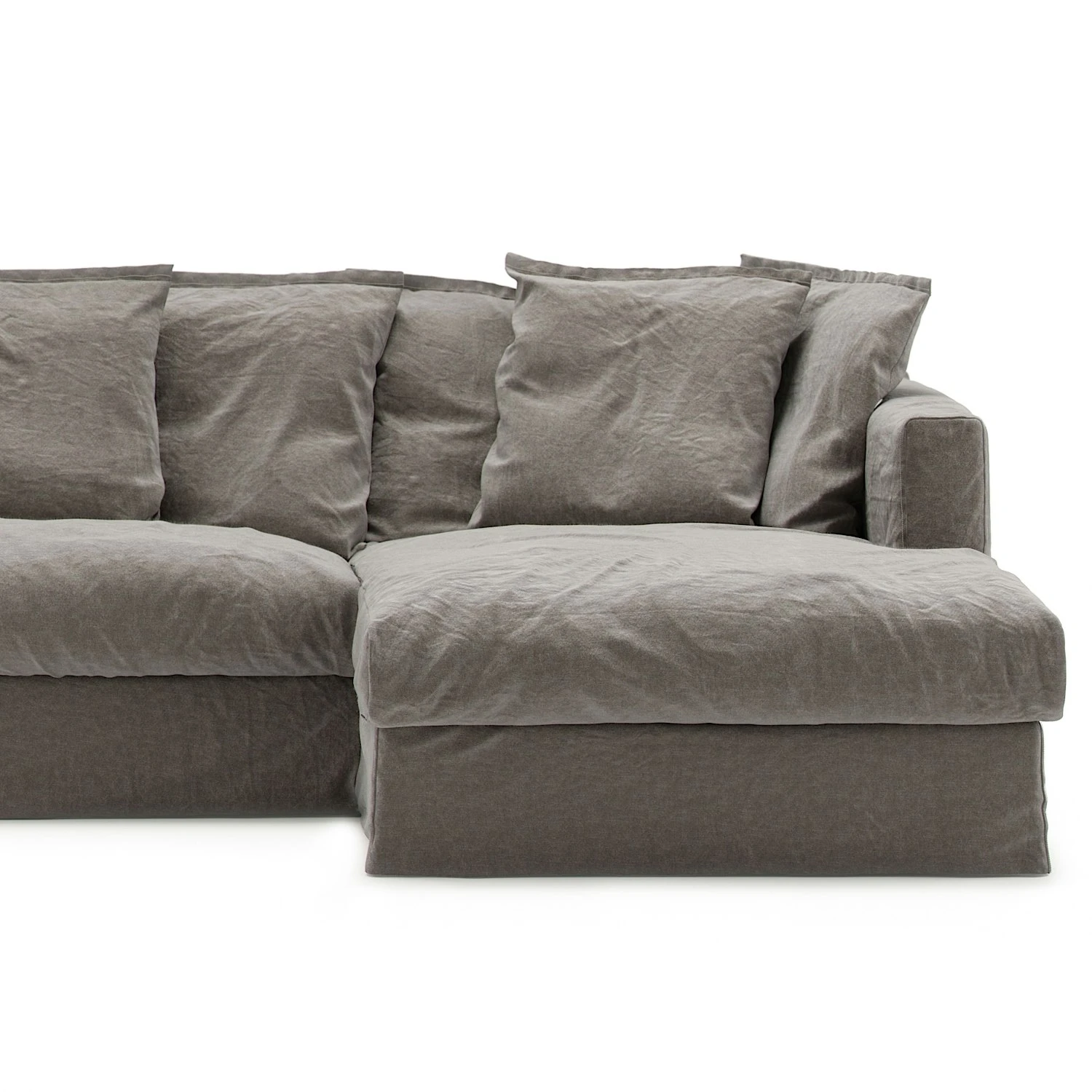 Le Grand Air Bezug 3-Sitzer Divan Rechts Leinen, Smokey Granite 1 Le Grand Air Bezug 3-Sitzer Divan Rechts Leinen, Smokey Granite