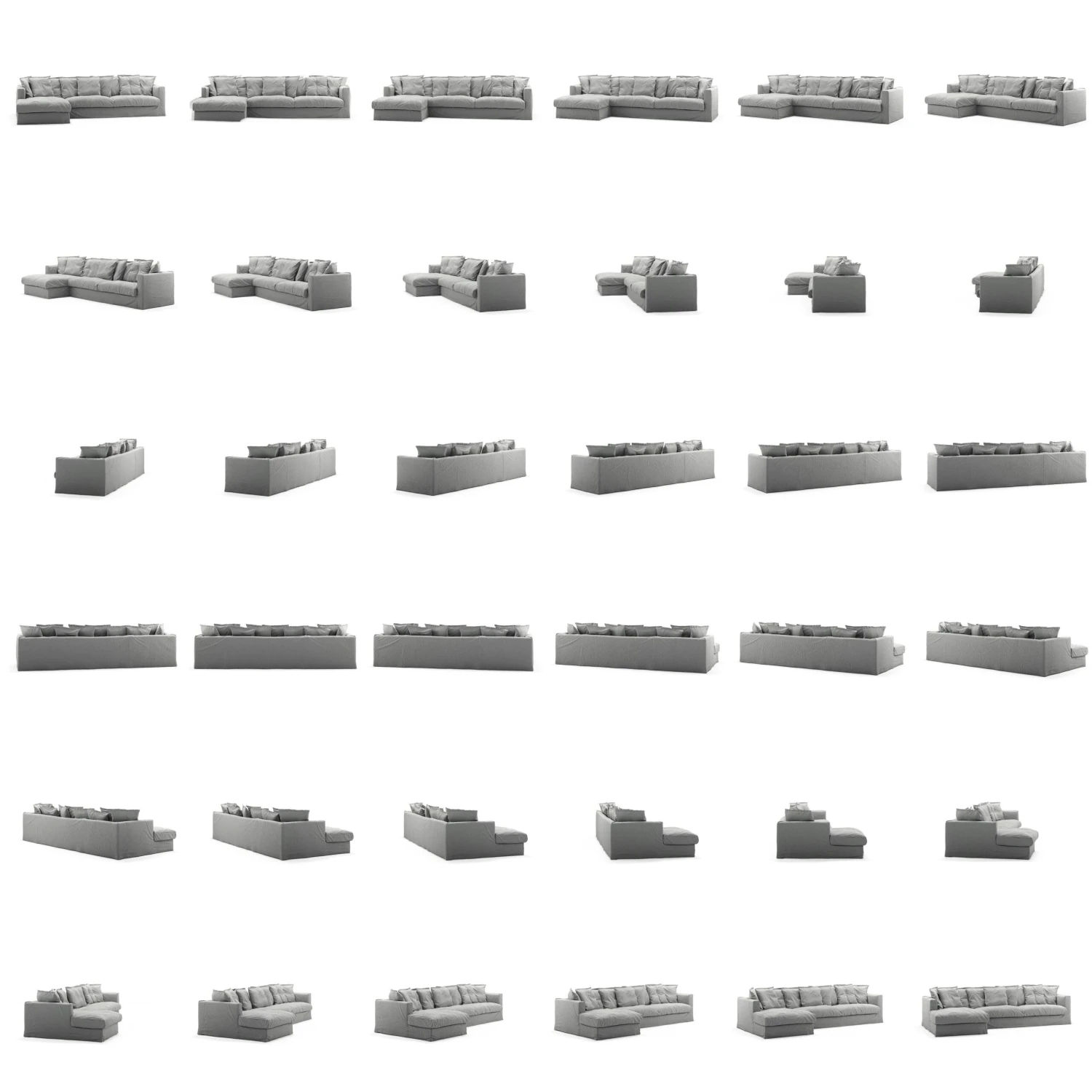 Le Grand Air Divan Left Linen, Foggy Morning 5 Le Grand Air Divan Left Linen, Foggy Morning – Bild 5