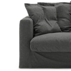 Le Grand Air Loveseat Überzug, Leinen/ Carbon Dust
