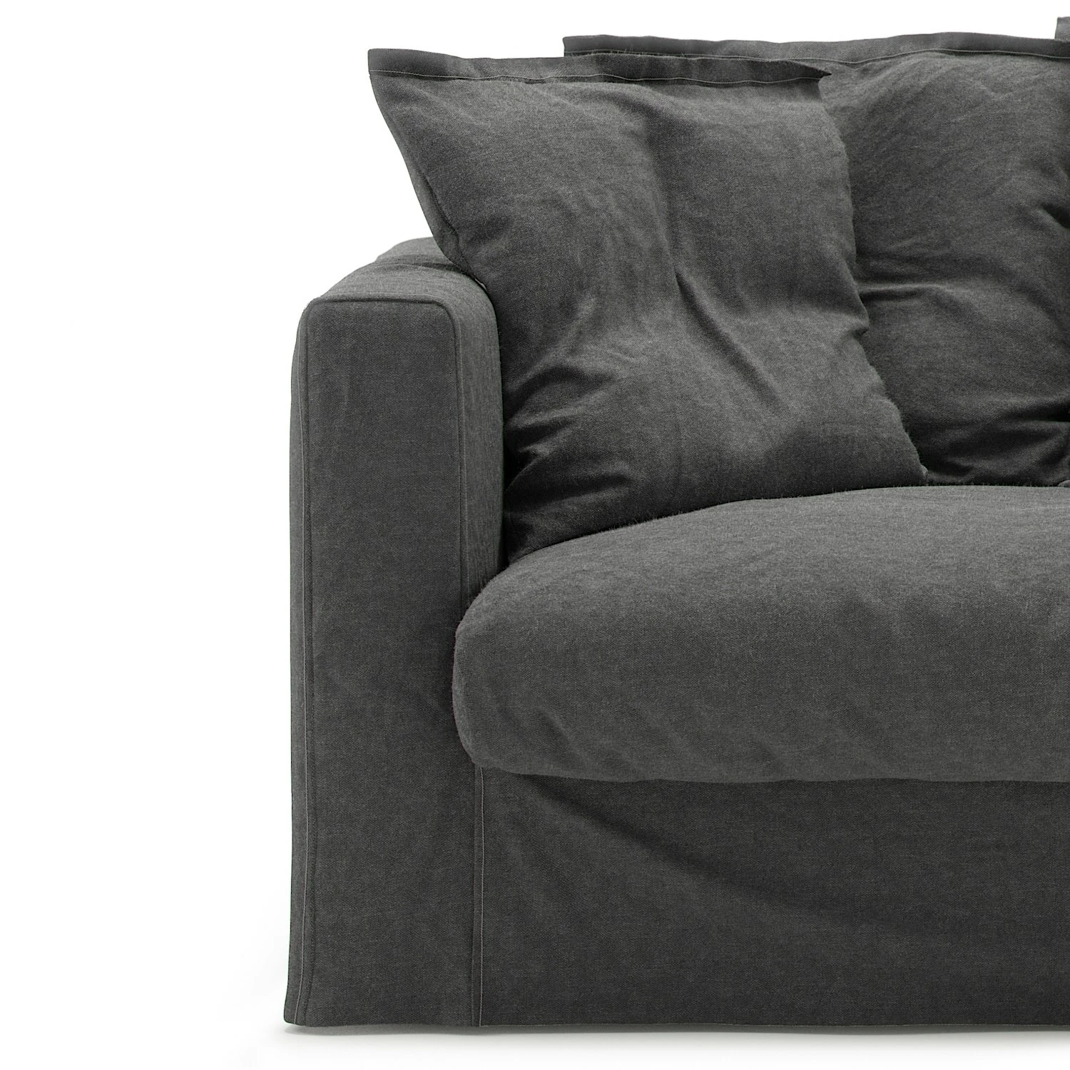 Le Grand Air Loveseat Überzug, Leinen/ Carbon Dust 1 Le Grand Air Loveseat Überzug, Leinen/ Carbon Dust