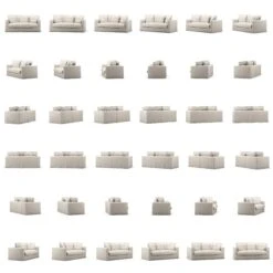 Le Grand Air Sofa 2-Sitzer Leinen, Natural Blonde -Gubi || Hay || &Tradition Verkäufe decotique le grand air sofa 2 sitzer leinen 6