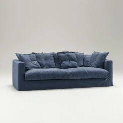 Le Grand Air Sofa 3-Sitzer Baumwolle, Dunkelblau -Gubi || Hay || &Tradition Verkäufe decotique le grand air sofa 3 sitzer baumwolle 25