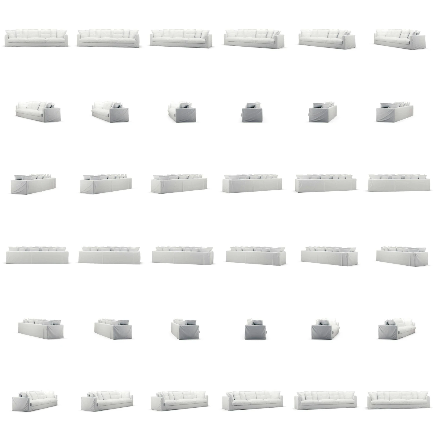 Le Grand Air Sofa 5-Sitzer Baumwolle, Weiß 5 Le Grand Air Sofa 5-Sitzer Baumwolle, Weiß – Bild 5