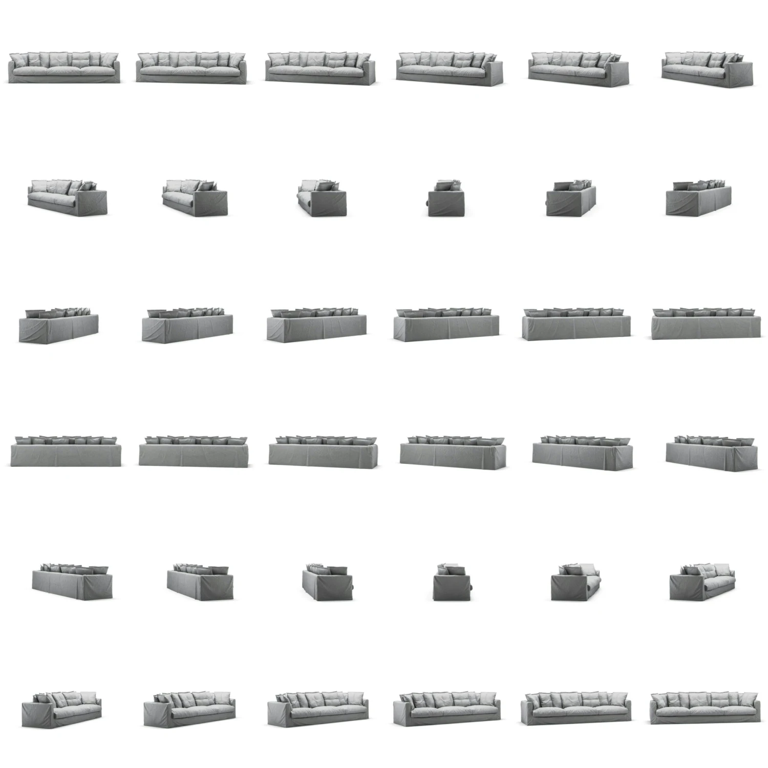 Le Grand Air Sofa 5-Sitzer Baumwolle, Hellgrau 5 Le Grand Air Sofa 5-Sitzer Baumwolle, Hellgrau – Bild 5