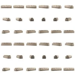 Le Grand Air Sofa 5-Sitzer Leinen, Savage Linen -Gubi || Hay || &Tradition Verkäufe decotique le grand air sofa 5 sitzer leinen 25