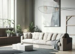 Le Grand Air Sofa 5-Sitzer Leinen, Natural Blonde -Gubi || Hay || &Tradition Verkäufe decotique le grand air sofa 5 sitzer leinen 8