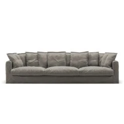 Le Grand Air Sofa 5-Sitzer Leinen, Smokey Granite