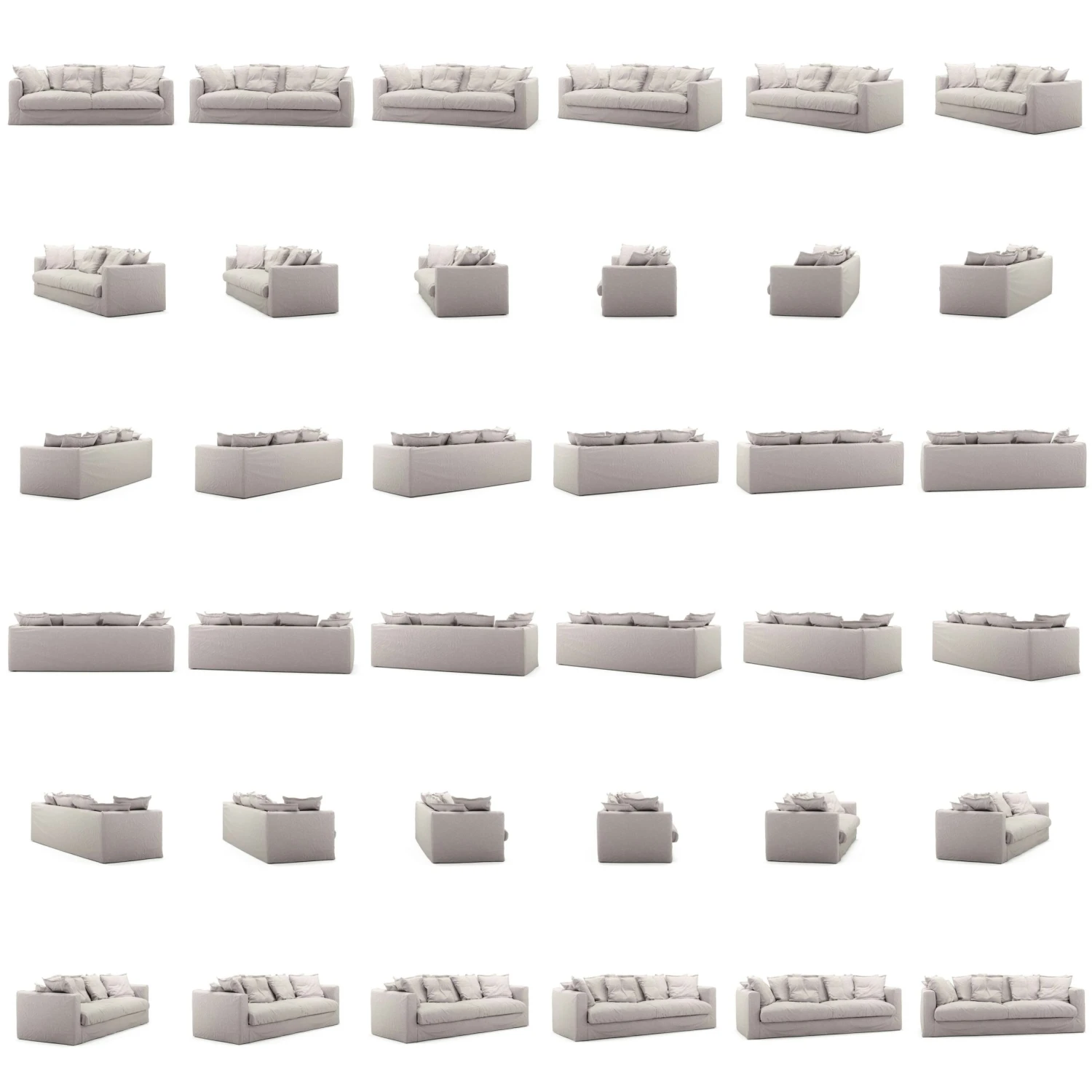 Le Grand Air Sofa 3-Sitzer Leinen Misty Grey 5 Le Grand Air Sofa 3-Sitzer Leinen Misty Grey – Bild 5