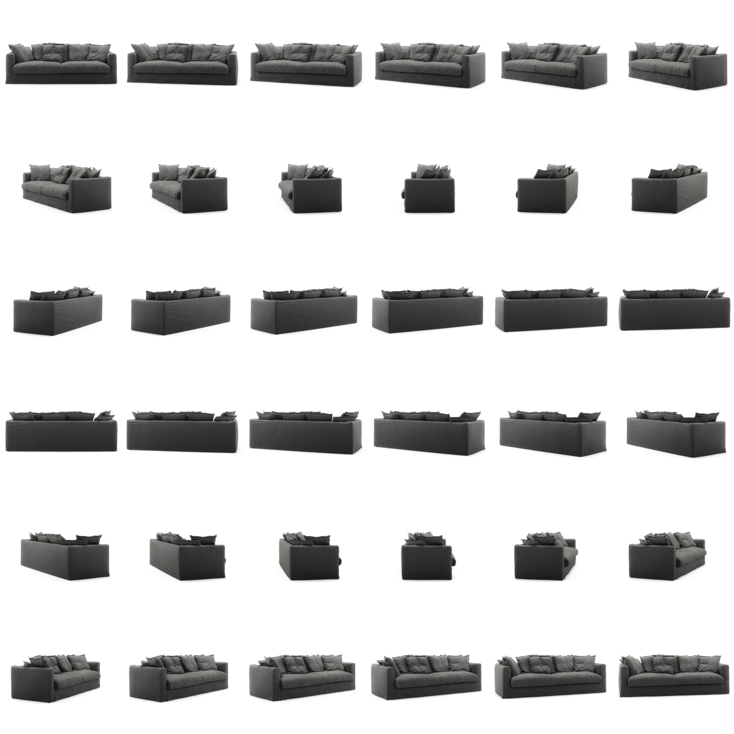 Le Grand Air Sofa 3-Sitzer Leinen, Carbon Dust 5 Le Grand Air Sofa 3-Sitzer Leinen, Carbon Dust – Bild 5