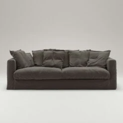 Le Grand Air Sofa 3-Sitzer Leinen, Truffle Brown 8 Le Grand Air Sofa 3-Sitzer Leinen, Truffle Brown -Gubi || Hay || &Tradition Verkäufe decotique le grand air sofa green pear 51