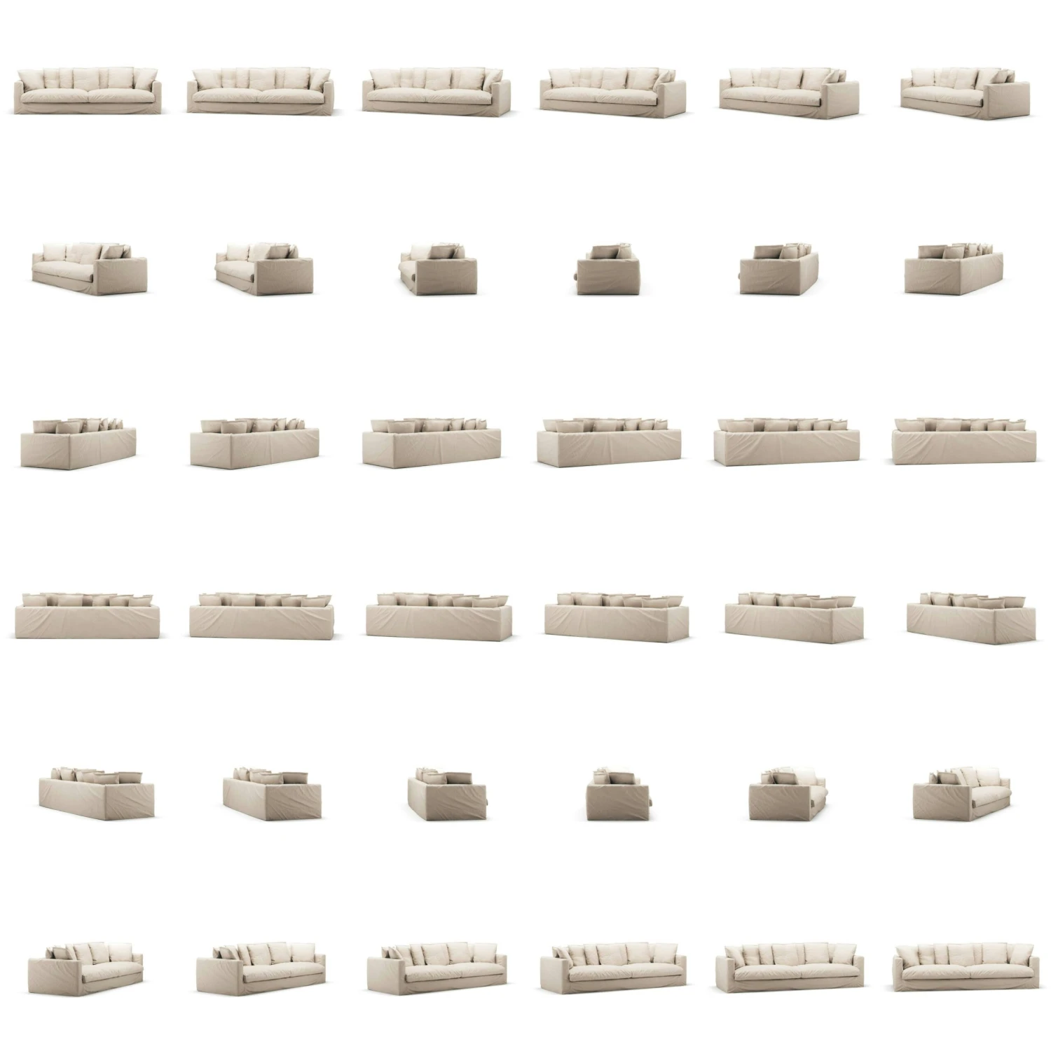 Le Grand Air XL Sofa 4-Sitzer Baumwolle Beige 5 Le Grand Air XL Sofa 4-Sitzer Baumwolle Beige – Bild 5