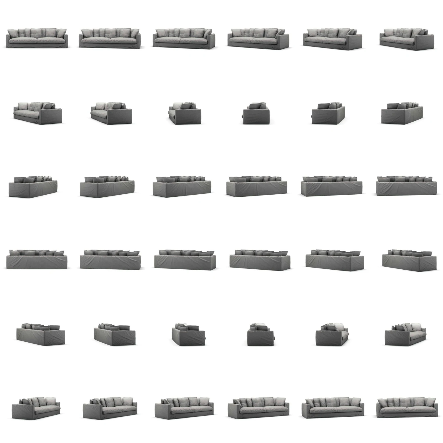 Le Grand Air XL Sofa 4-Sitzer Baumwolle, Grau 5 Le Grand Air XL Sofa 4-Sitzer Baumwolle, Grau – Bild 5