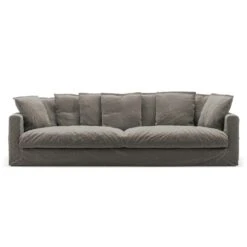 Le Grand Air XL Sofa 4-Sitzer Leinen, Smokey Granite