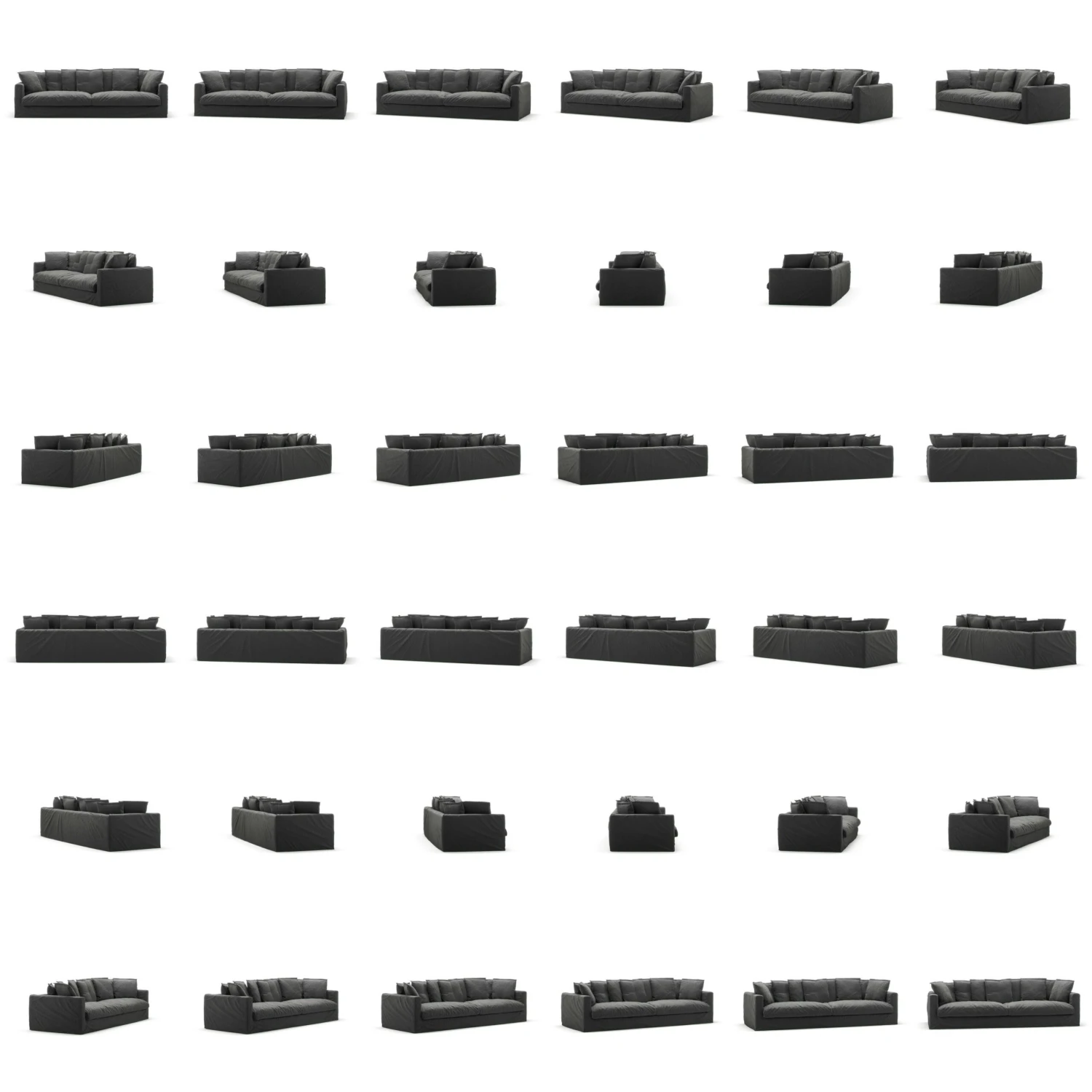 Le Grand Air XL Sofa 4-Sitzer Leinen, Carbon Dust 5 Le Grand Air XL Sofa 4-Sitzer Leinen, Carbon Dust – Bild 5