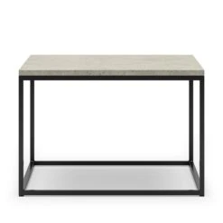 Marvelous Air Kaffeetisch 60x60 Cm, Jura-Kalkstein / Schwarz