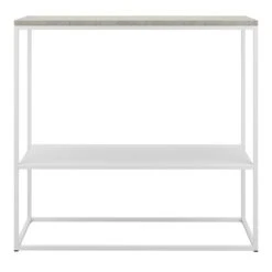 Marvelous Sideboard 90x80 Cm, Jura-Kalkstein / Weiß