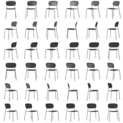 Note Stuhl, Schwarz / Schwarz -Gubi || Hay || &Tradition Verkäufe decotique note stuhl 50