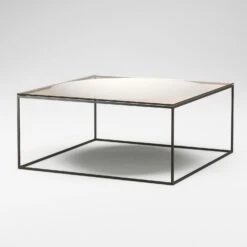 Observe Kaffeetisch 89x89 Cm, In Bernsteinfarbenem Glas / Eingefügt Spiegel -Gubi || Hay || &Tradition Verkäufe decotique observe coffee table 89x89 cm 22