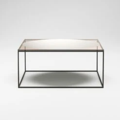 Observe Kaffeetisch 89x89 Cm, In Bernsteinfarbenem Glas / Eingefügt Spiegel -Gubi || Hay || &Tradition Verkäufe decotique observe coffee table 89x89 cm 23