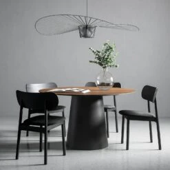 Social Esstisch Walnussholz / Schwarz Eiche, 130 Cm -Gubi || Hay || &Tradition Verkäufe decotique social esstisch d130 cm 12