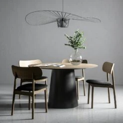 Social Esstisch Natürlich Eiche / Schwarz Eiche, 130 Cm -Gubi || Hay || &Tradition Verkäufe decotique social esstisch d130 cm 9