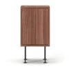 Vogue Nachttisch, Walnussfarben / Schwarz
