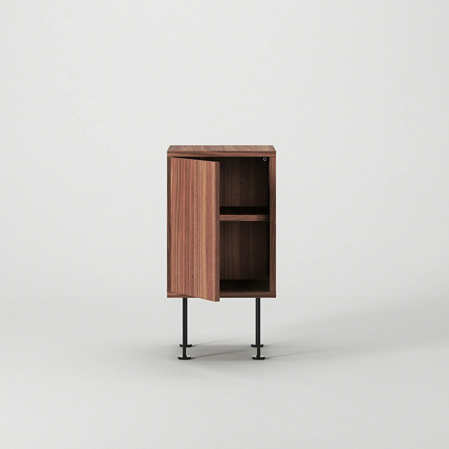 Vogue Nachttisch, Walnussfarben / Schwarz 4 Vogue Nachttisch, Walnussfarben / Schwarz – Bild 4