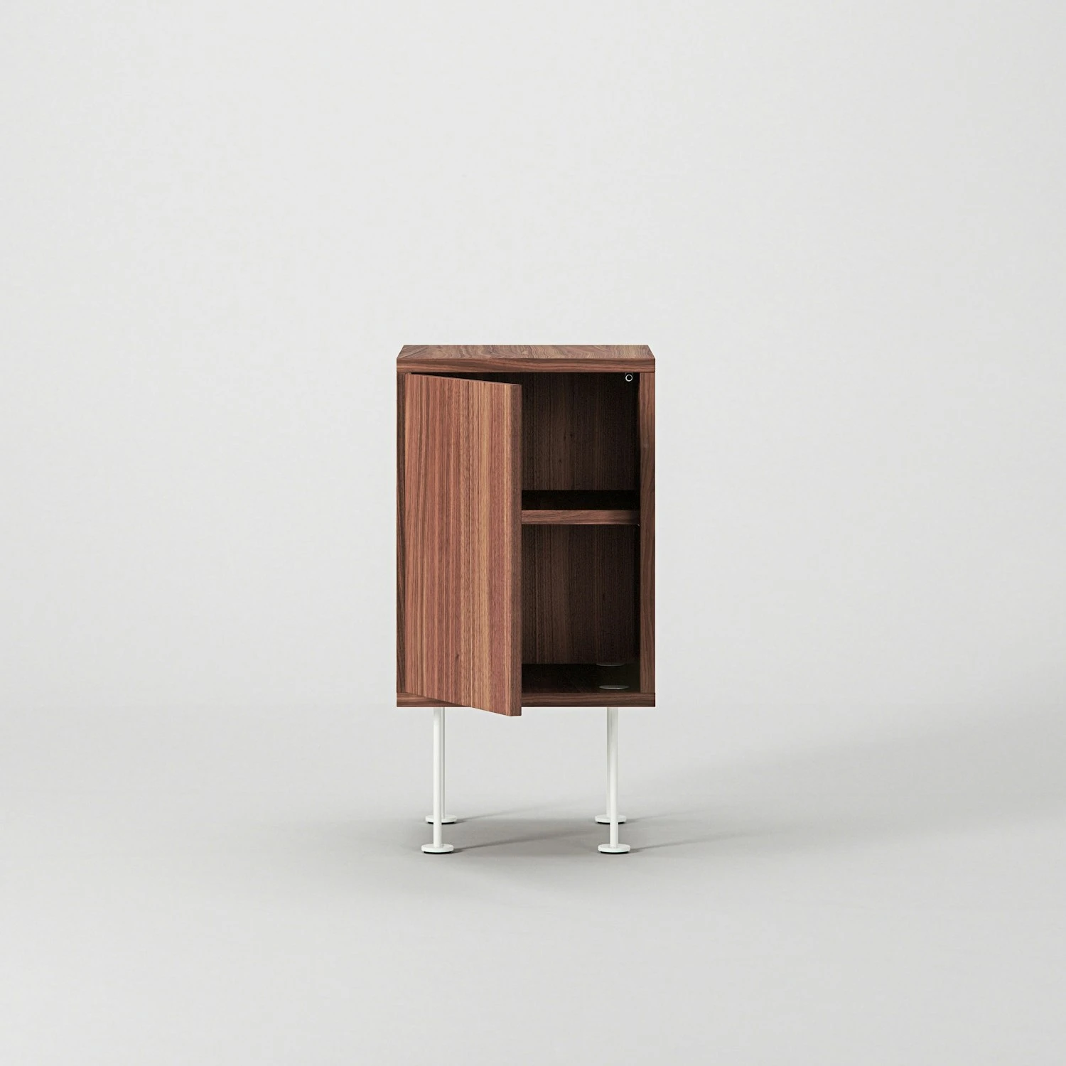 Vogue Nachttisch, Walnussfarben / Weiß 4 Vogue Nachttisch, Walnussfarben / Weiß – Bild 4