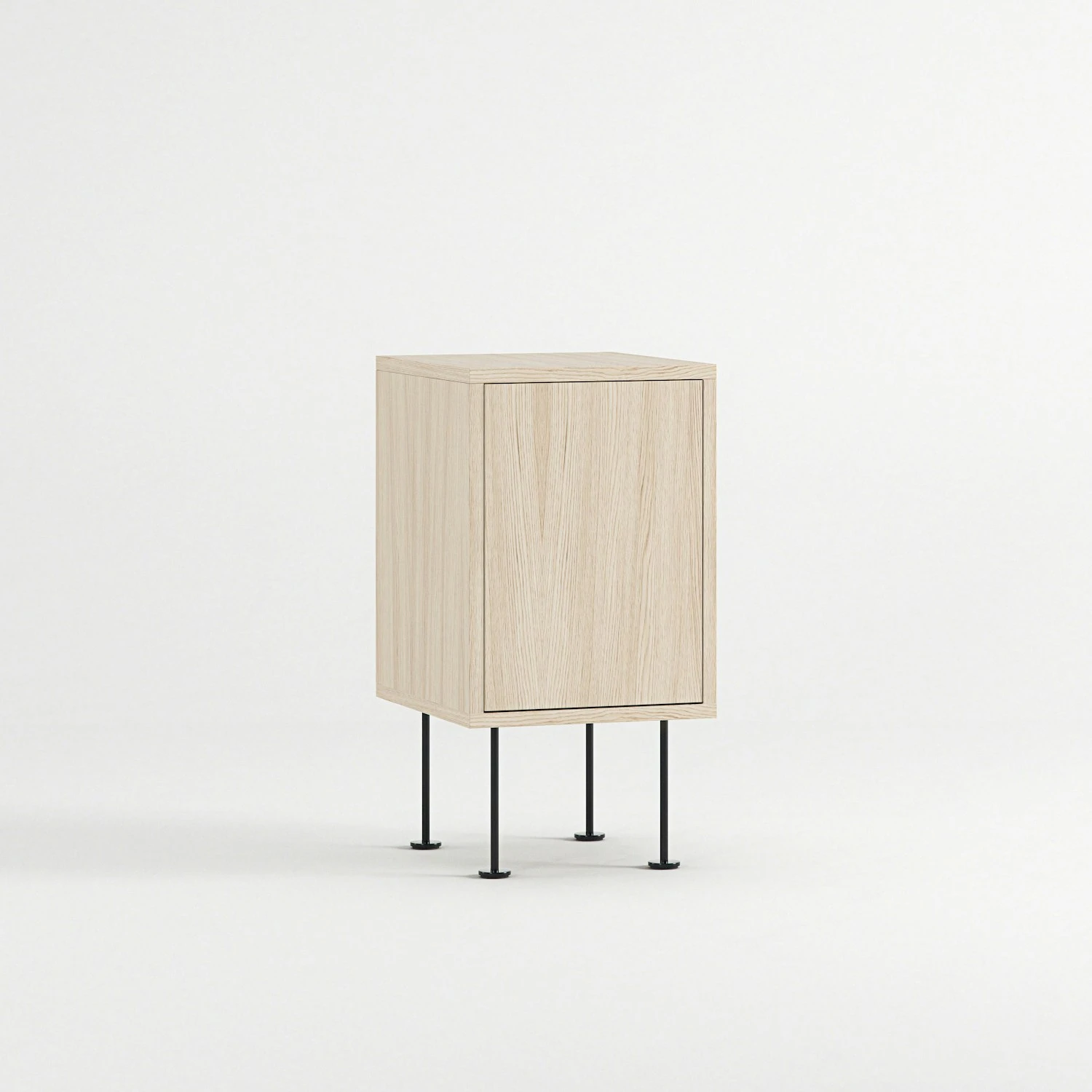Vogue Nachttisch, White Pigmented Oak / Schwarz 3 Vogue Nachttisch, White Pigmented Oak / Schwarz – Bild 3