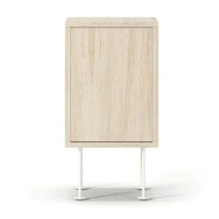 Neu eingetroffen 15 Vogue Nachttisch, White Pigmented Oak / Weiß