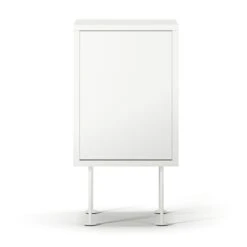 Vogue Nachttisch, Weiß / Weiß