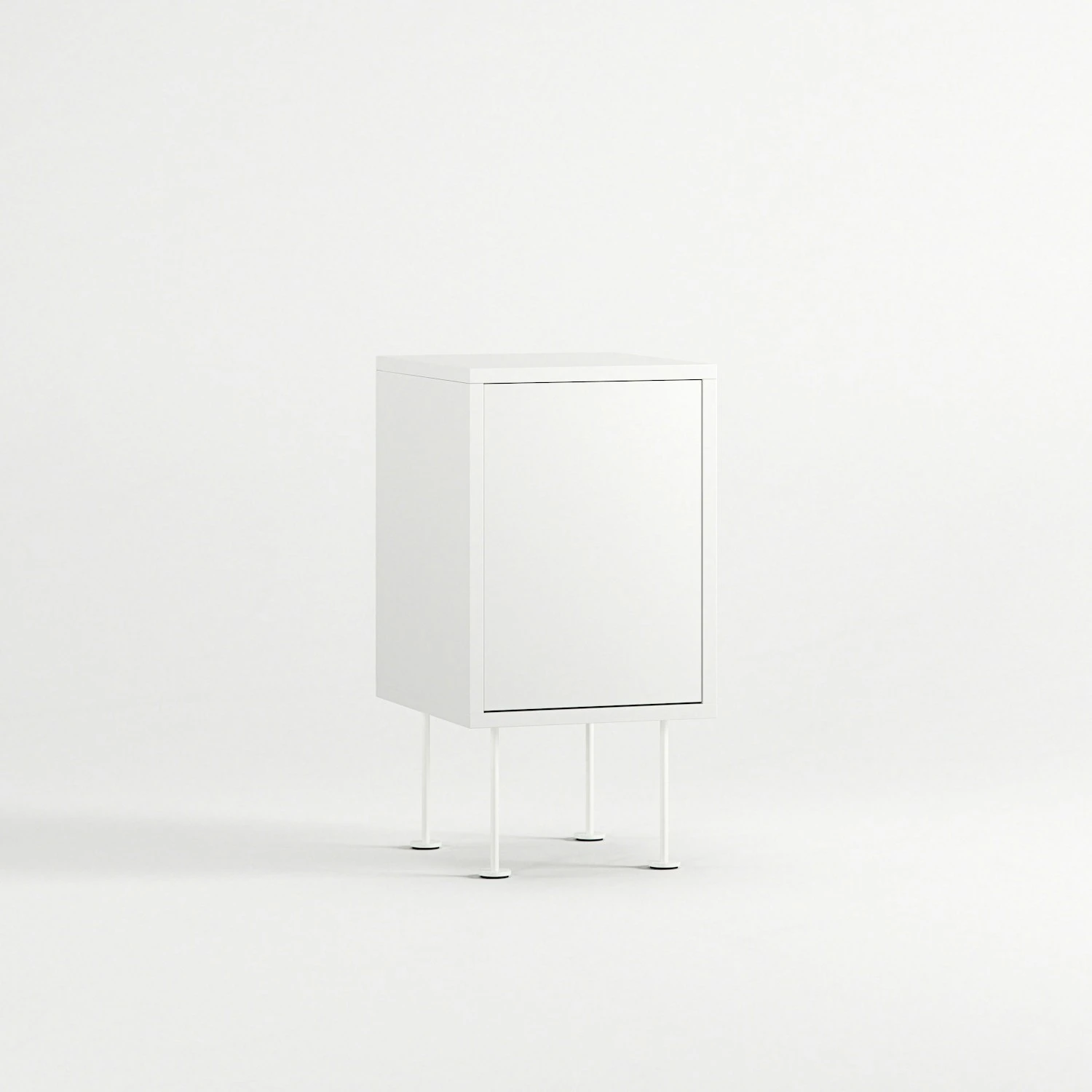 Vogue Nachttisch, Weiß / Weiß 3 Vogue Nachttisch, Weiß / Weiß – Bild 3
