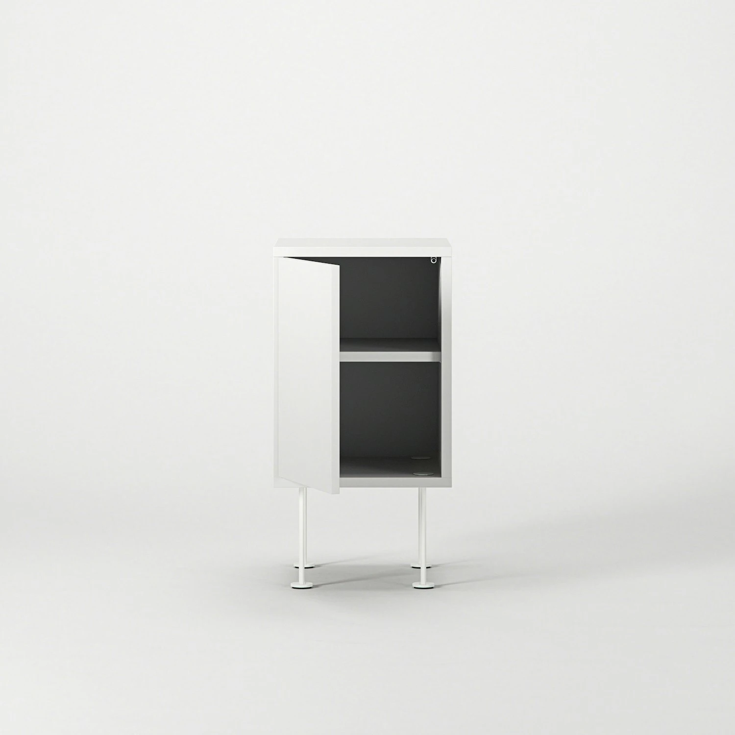 Vogue Nachttisch, Weiß / Weiß 4 Vogue Nachttisch, Weiß / Weiß – Bild 4