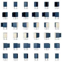 Vogue Nachttisch, Blau / Schwarz -Gubi || Hay || &Tradition Verkäufe decotique vogue nachttisch 158