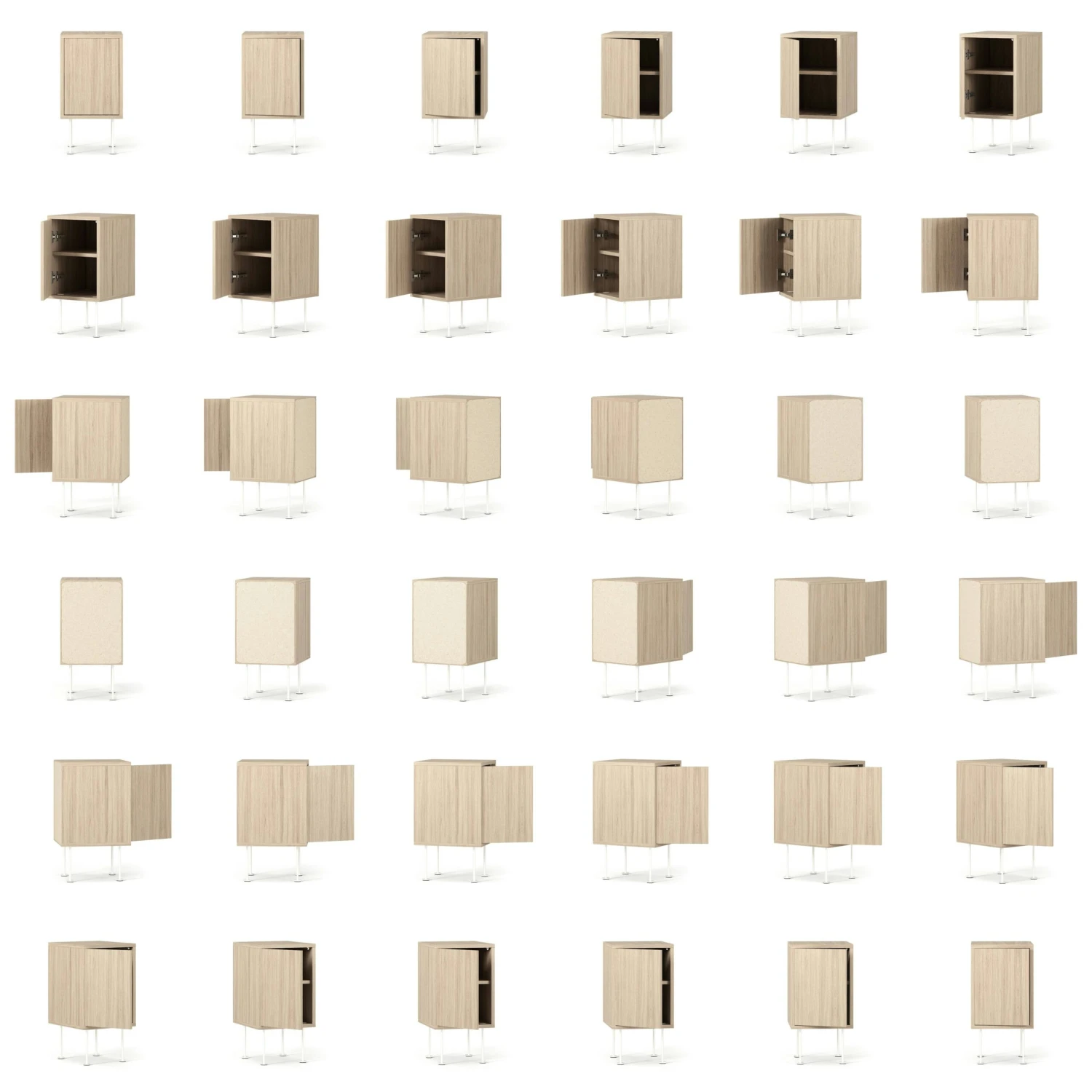 Vogue Nachttisch, White Pigmented Oak / Weiß 5 Vogue Nachttisch, White Pigmented Oak / Weiß – Bild 5