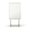Vogue Nachttisch, Weiß / Messing